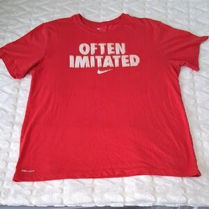Nike Red "Often Imitated" Graphic Tee